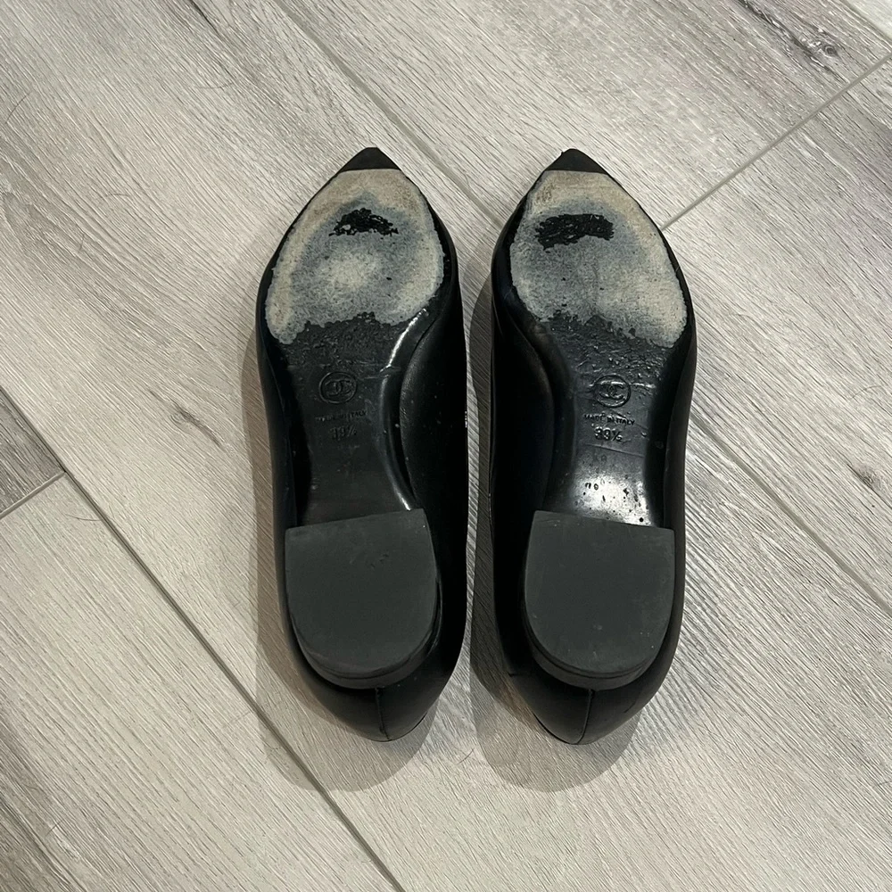 💕🥿 Black Chanel Flats, Size 39.5 - Picture 6 of 8